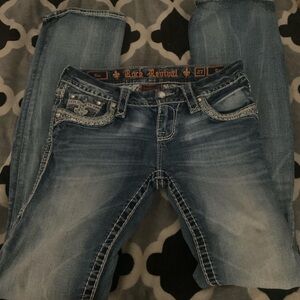 rock revival diamond buttons boot cut flared